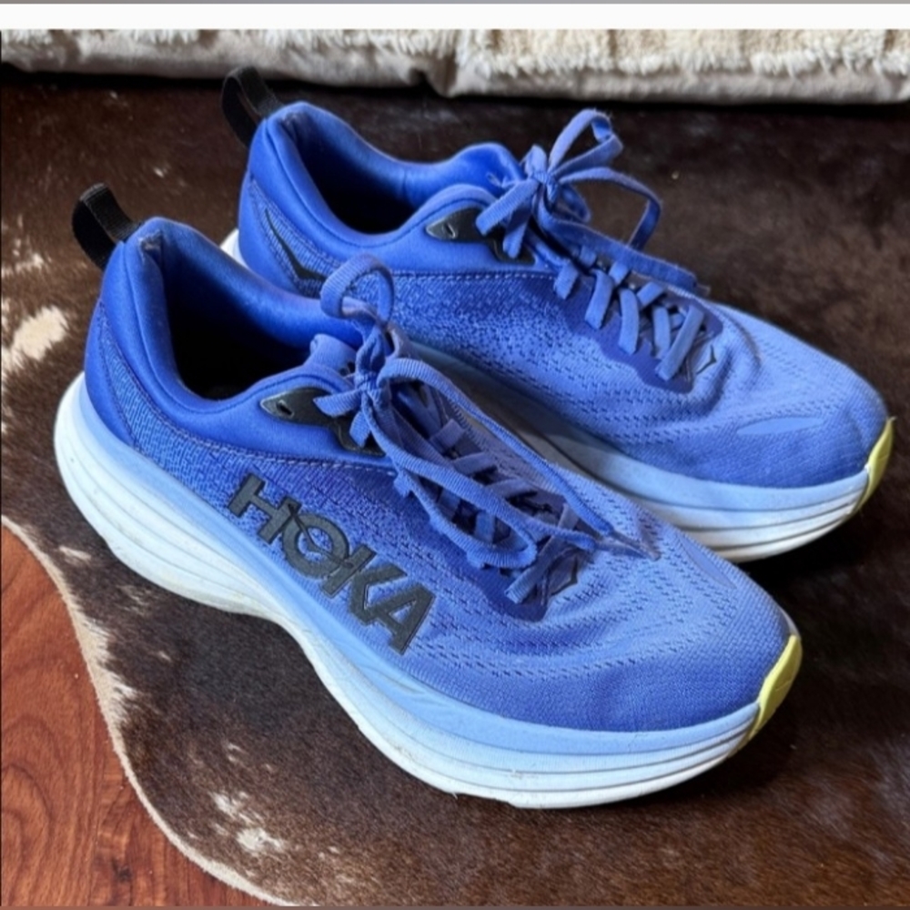 Hoka One One Bondi 8 Stellar Blue & Cosmos Running Shoes